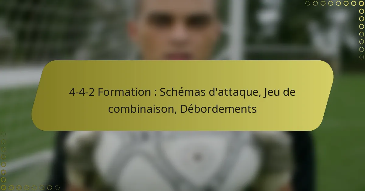 4-4-2 Formation : Schémas d’attaque, Jeu de combinaison, Débordements