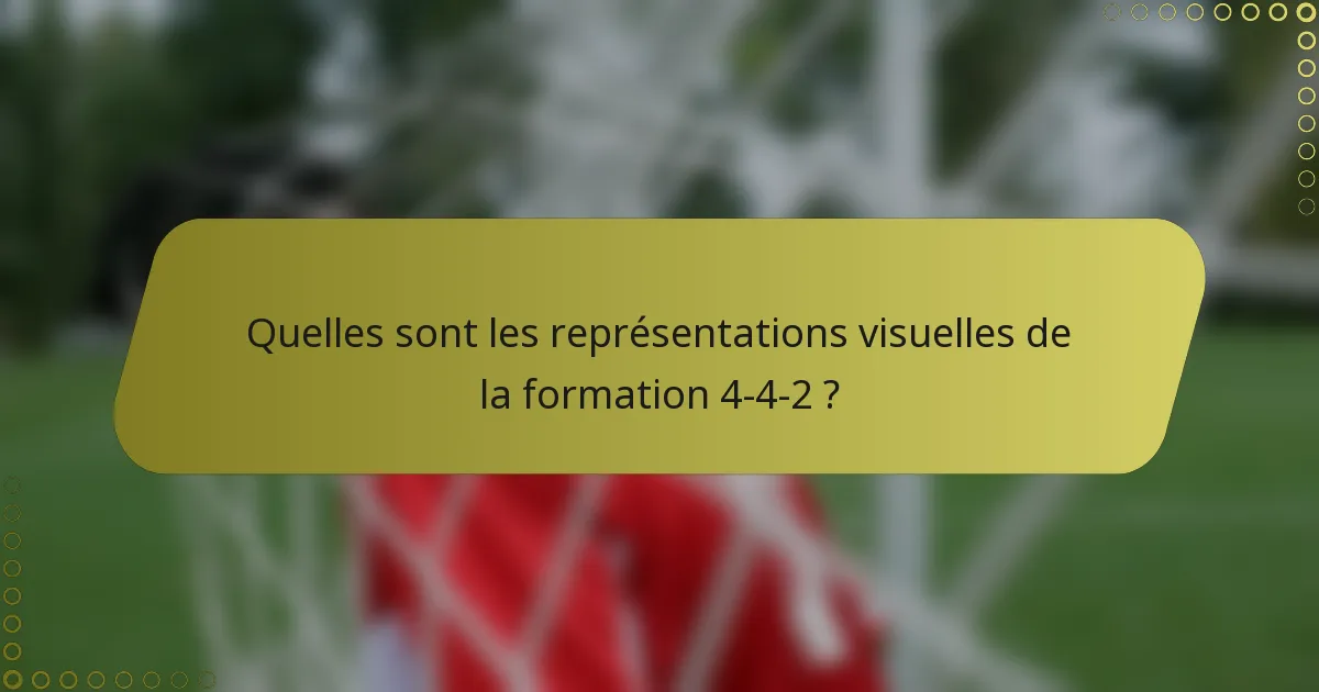 Quelles sont les représentations visuelles de la formation 4-4-2 ?