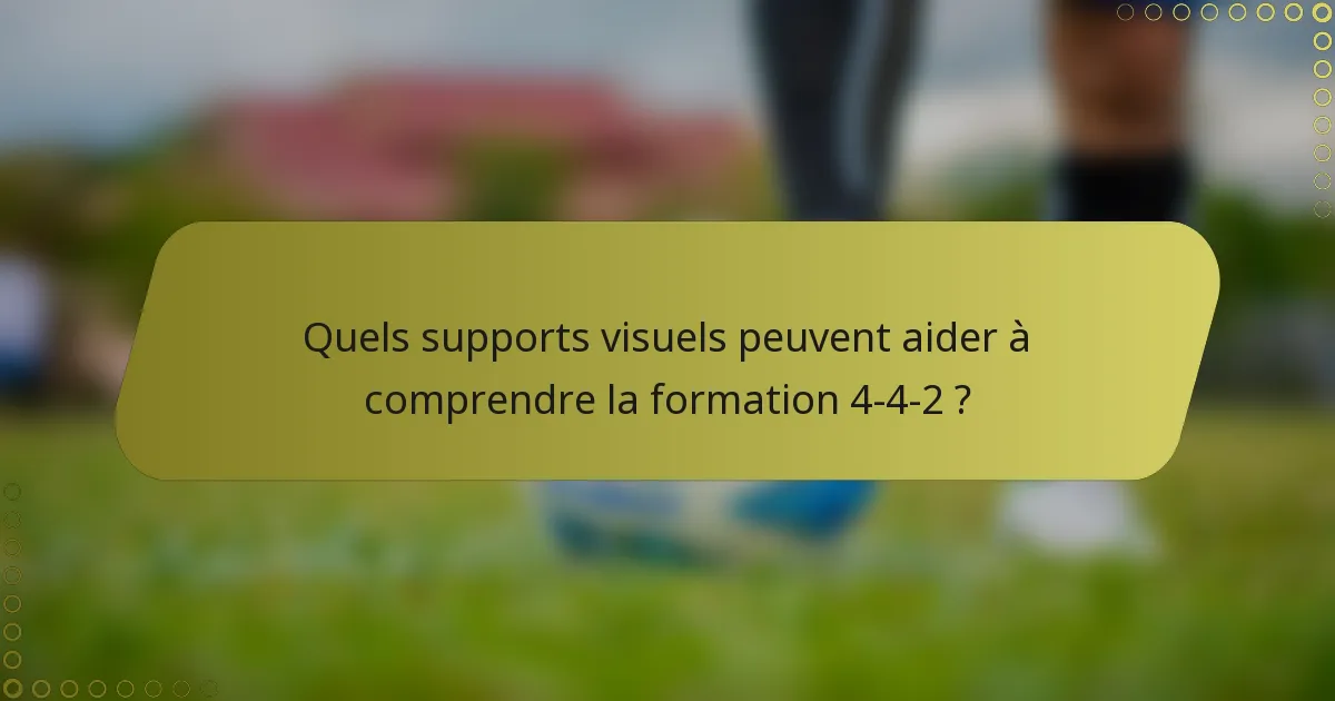 Quels supports visuels peuvent aider à comprendre la formation 4-4-2 ?
